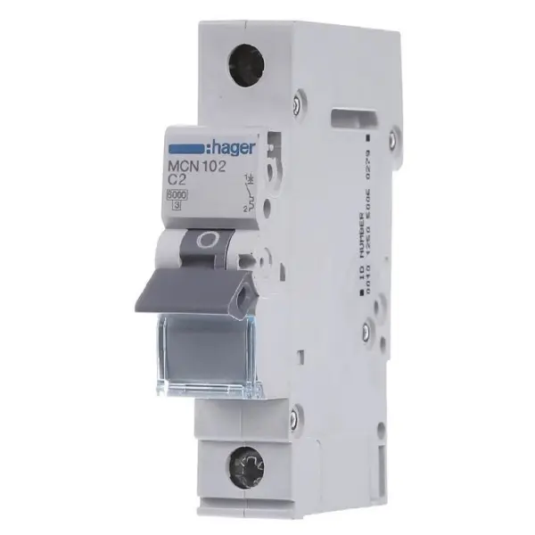 Автоматичний вимикач Hager MCN102 6кА C 2A 1P