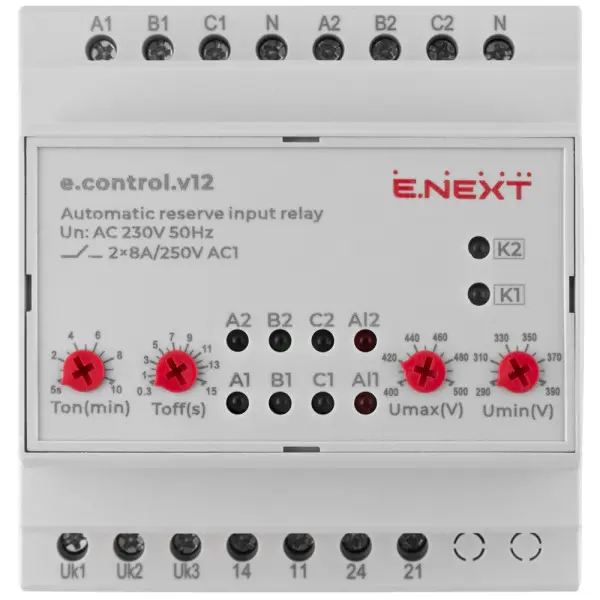 Реле автоматичного введення резерву E.Next e.control.v12 (p0690022) - фото №2 Реле автоматичного введення резерву E.Next e.control.v12 (p0690022) - фото №2
