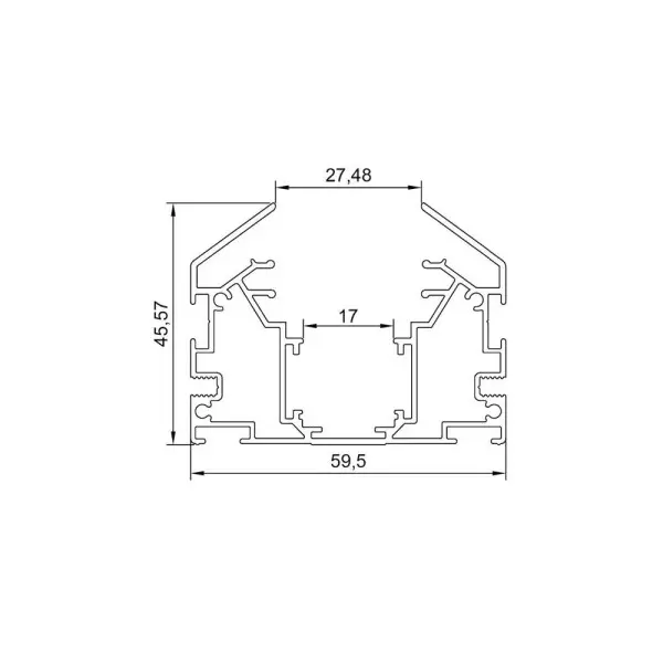 Магнитный трековый шинопровод Oledim 7771555 OL35 48V 3м для натяжного потолка (гарпун) белый - фото №3