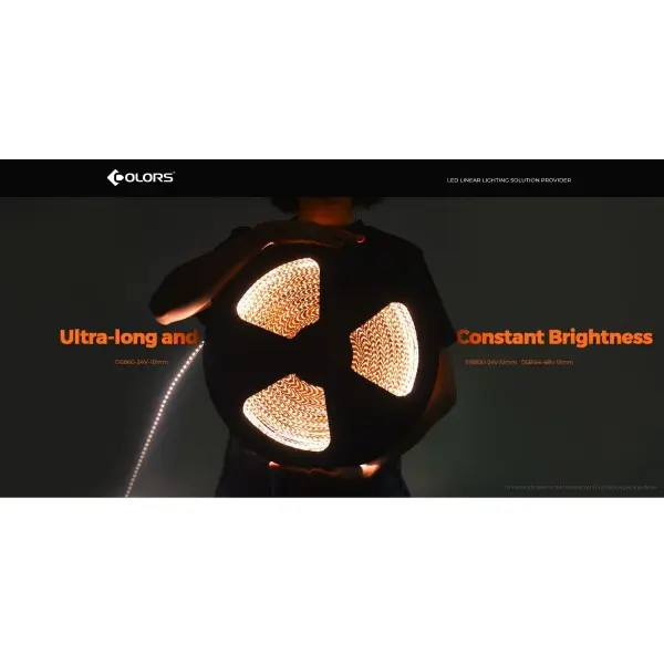 LED лента COLORS 120-2835-24V-IP20 8.7W 850Lm 3000K 20м (DS8120-24V-12mm-WW) - фото №4