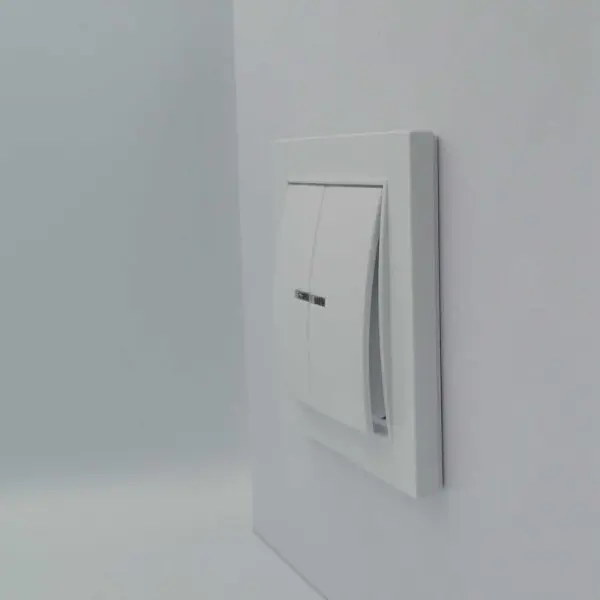 Выключатель Nilson Thor белый 2кл с подсветкой ( 27111004 ) - фото №2