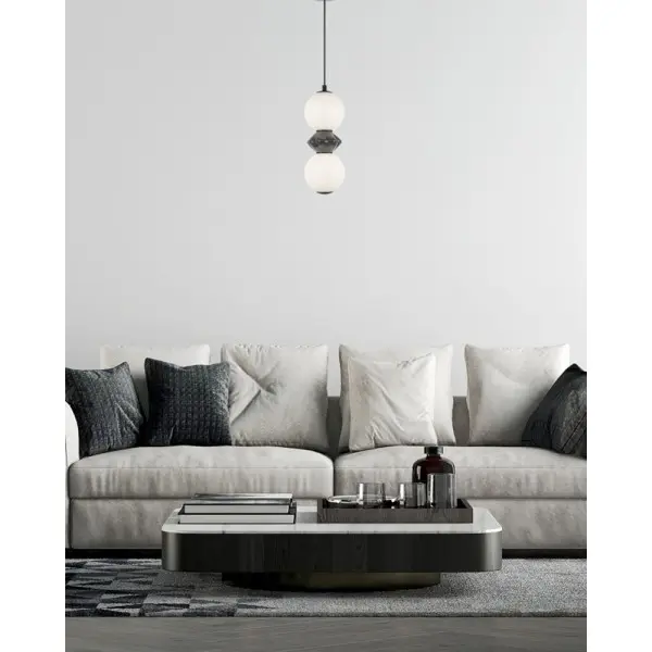 Подвесной светильник, люстра Italux PND-94921-2A-BK Balos LED 1x10W 3000K 1250Lm IP20 черный - фото №1