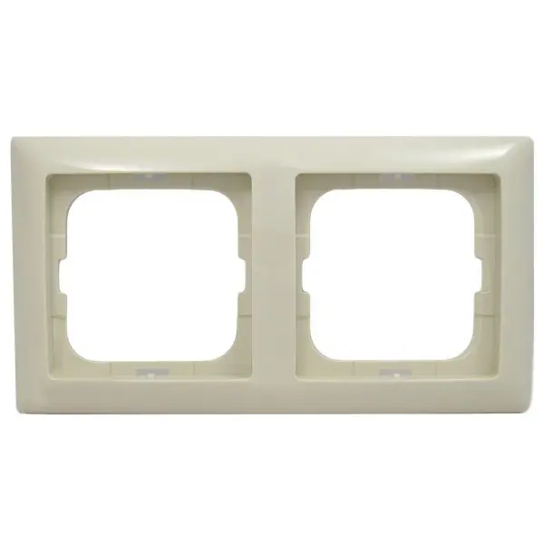Двомісна рамка ABB Basic 55 2512-92-507 (слонова кістка) Двомісна рамка ABB Basic 55 2512-92-507 (слонова кістка)