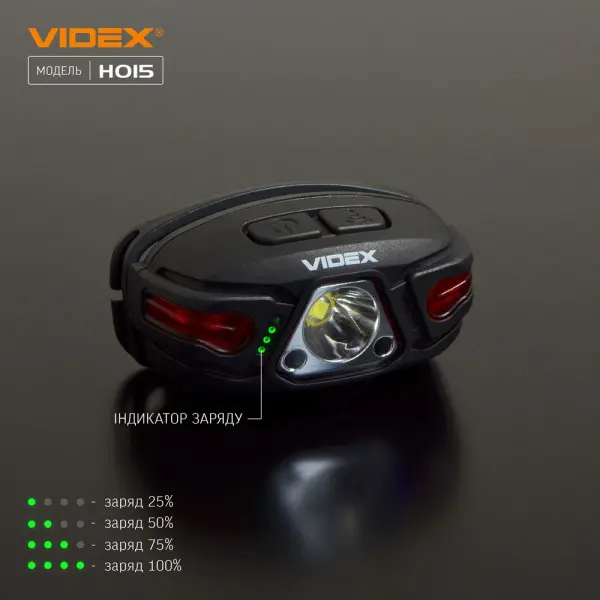 Світлодіодний налобний ліхтарик Videx 330Лм 5000K (VLF-H015) - фото №6 Світлодіодний налобний ліхтарик Videx 330Лм 5000K (VLF-H015) - фото №6