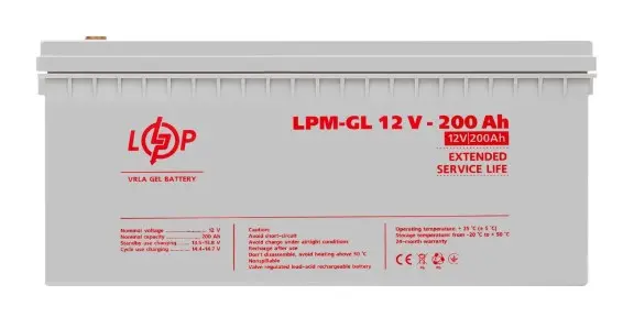 Аккумулятор LogicPower LPM-GL 12-200 Ah 12В