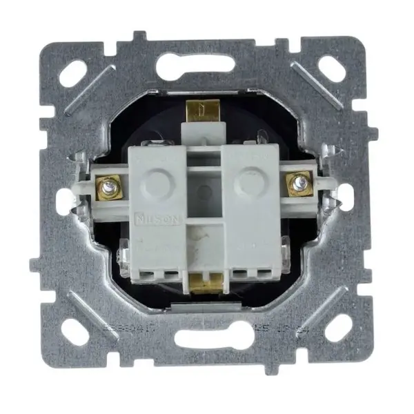 Розетка Nilson Selene антрацит 1-на з заземленням без рамки ( 23360417 ) - фото №1