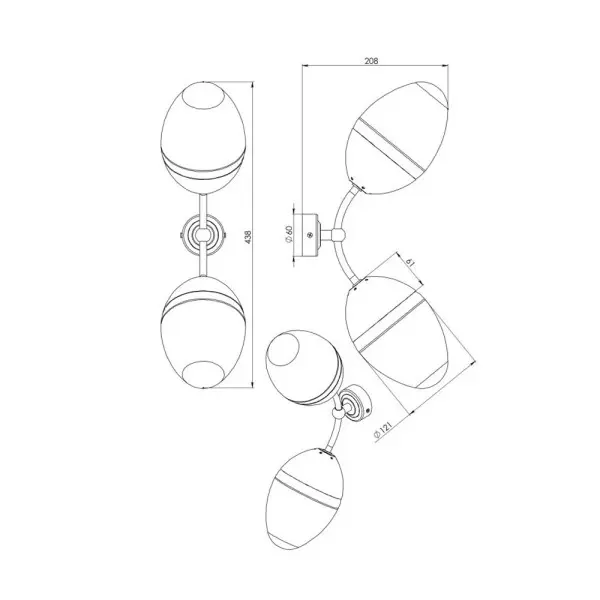 Бра, настінний світильник Pikart 35416-1 Burgeon Sconce E14 2x60W IP20 білий - фото №2 Бра, настінний світильник Pikart 35416-1 Burgeon Sconce E14 2x60W IP20 білий - фото №2