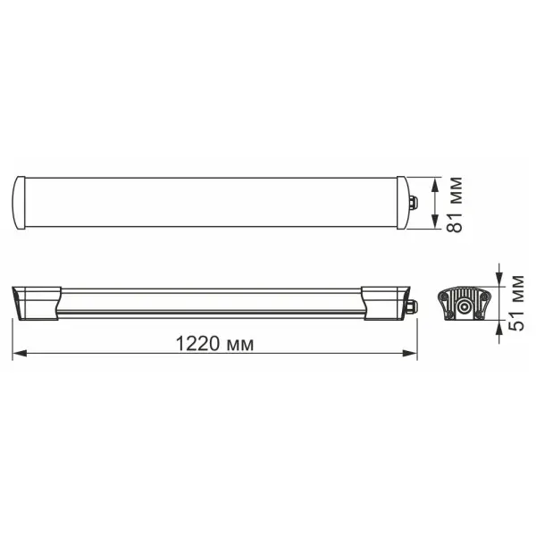 Светильник Videx 40Вт 5000K 1,2м IP65 (VL-BNW-40125) - фото №2