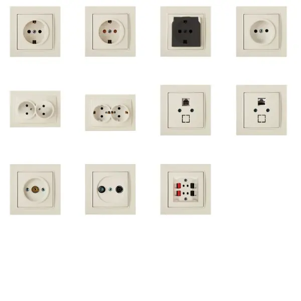 Розетка Nilson Thor кремовая компьютерная 2-я CAT5e RJ45 ( 27121046 ) - фото №1