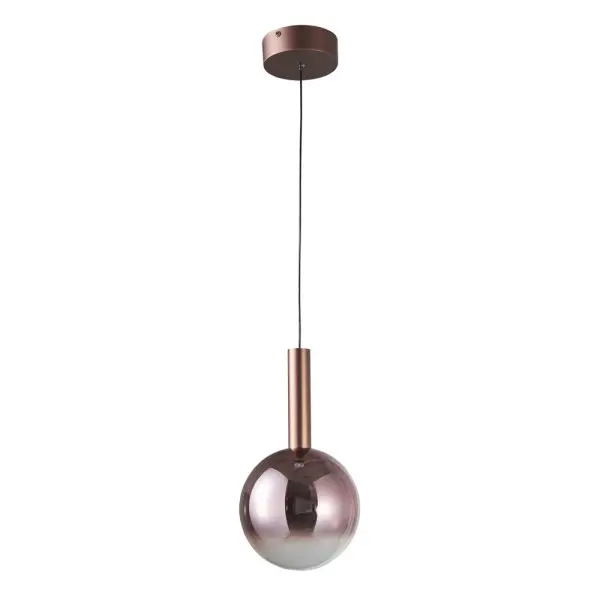 Підвісний світильник, люстра Italux PND-24038-1A-COPP Camino LED 1x8W 3000K 271Lm IP20 мідний Підвісний світильник, люстра Italux PND-24038-1A-COPP Camino LED 1x8W 3000K 271Lm IP20 мідний