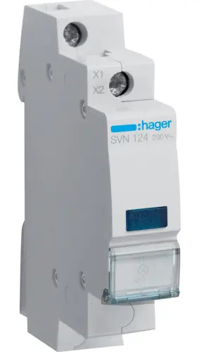 Сигнальна лампа SVN 124, синя, Hager