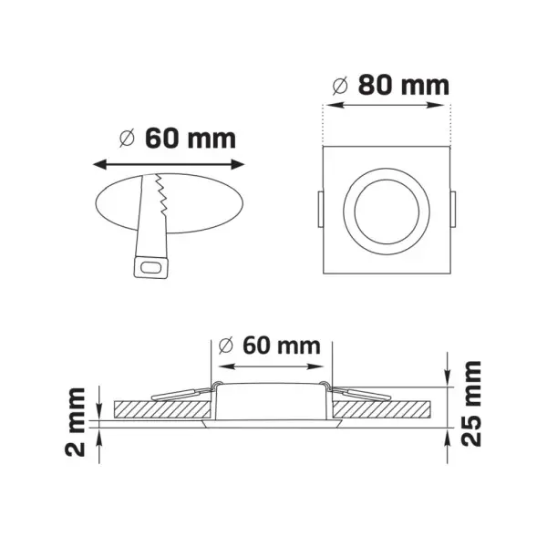 Точковий світильник Goldlux 323361 Febe GU10 1x8W IP20 BK - фото №3