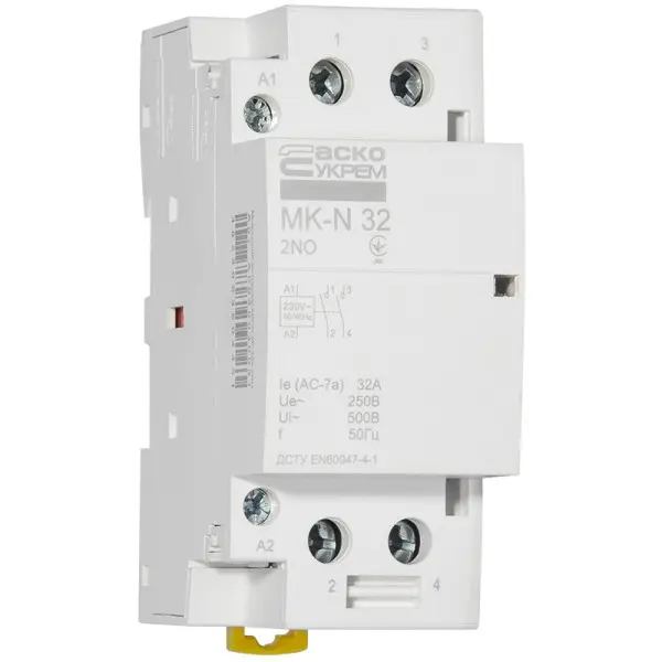 Модульный контактор Аско-Укрем MK-N 2P 32A 2NO (A0040030031) Модульный контактор Аско-Укрем MK-N 2P 32A 2NO (A0040030031)