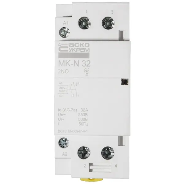 Модульный контактор Аско-Укрем MK-N 2P 32A 2NO (A0040030031) - фото №1 Модульный контактор Аско-Укрем MK-N 2P 32A 2NO (A0040030031) - фото №1