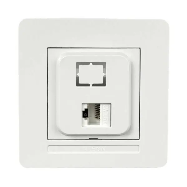 Розетка Nilson Selene біла комп'ютерна CAT5e RJ45 ( 23111044 )