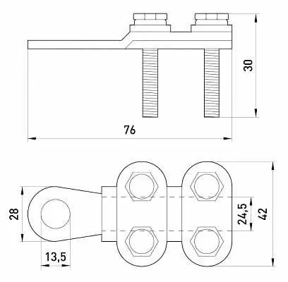 Кабельний наконечник E.Next e.end.stand.clamp.185.240 (s0170008) - фото №1