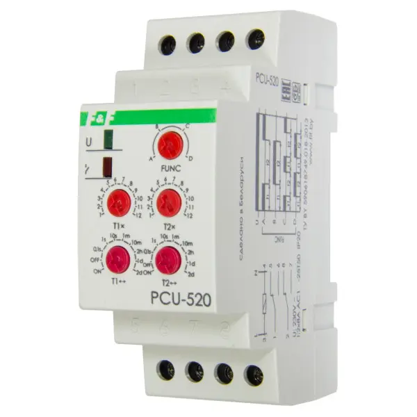 Реле времени F&F PCU-520-24V Реле времени F&F PCU-520-24V