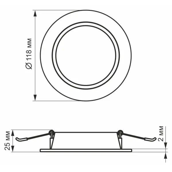 Світильник Videx Back 6Вт 5000K (VL-DLBR-065) - фото №1
