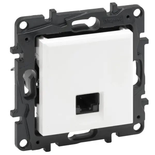 Механізм розетки комп'ютерної RJ-45 UTP Cat.5e Legrand Niloe Step білий