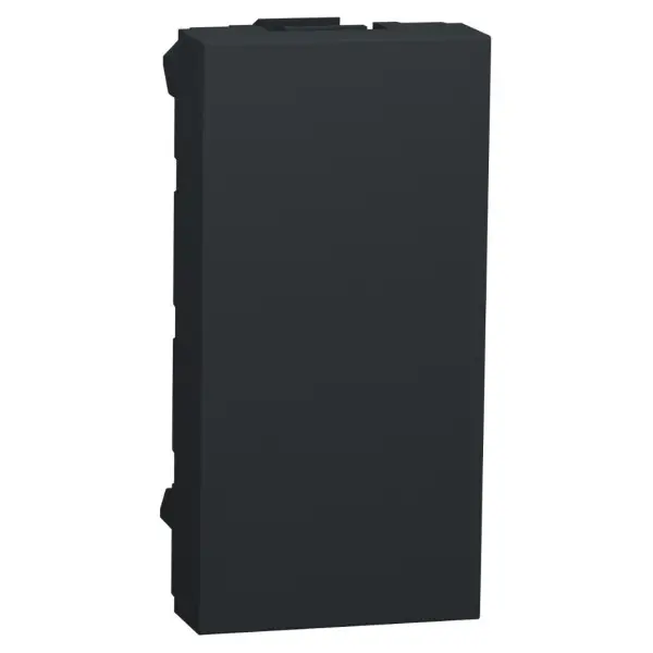 Заглушка Schneider Electric NU986554 для розетки 1М (антрацит) Заглушка Schneider Electric NU986554 для розетки 1М (антрацит)