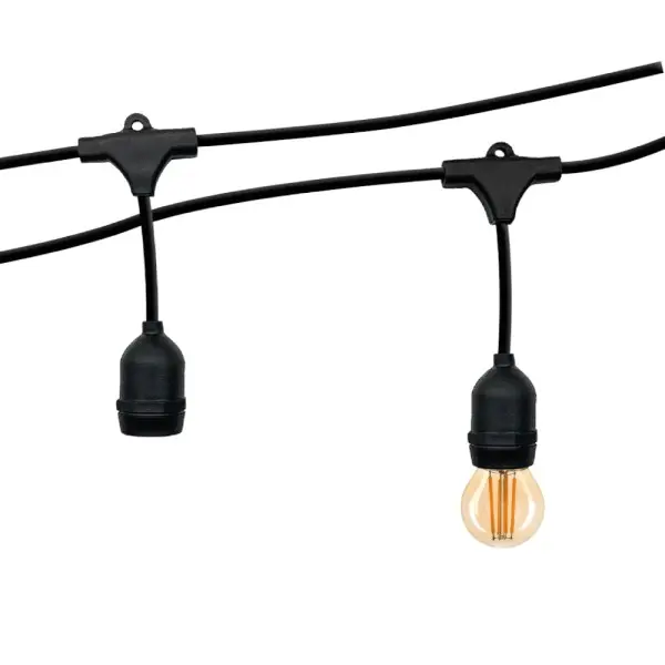 Гирлянда TWIST патрон 10хЕ27 5м IP65 черный VIOLUX ( 950012 )