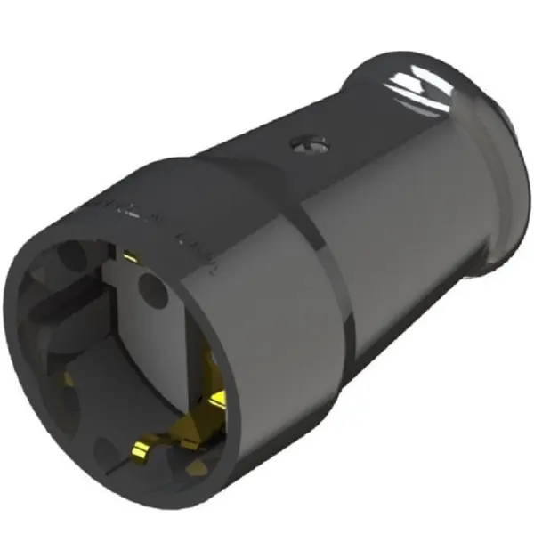Штепсельне гніздо NE-AD 1008-S з з/к 16А чорне Штепсельне гніздо NE-AD 1008-S з з/к 16А чорне