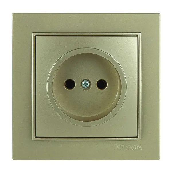 Розетка Nilson Thor золото 1-я без заземления ( 27151015 )