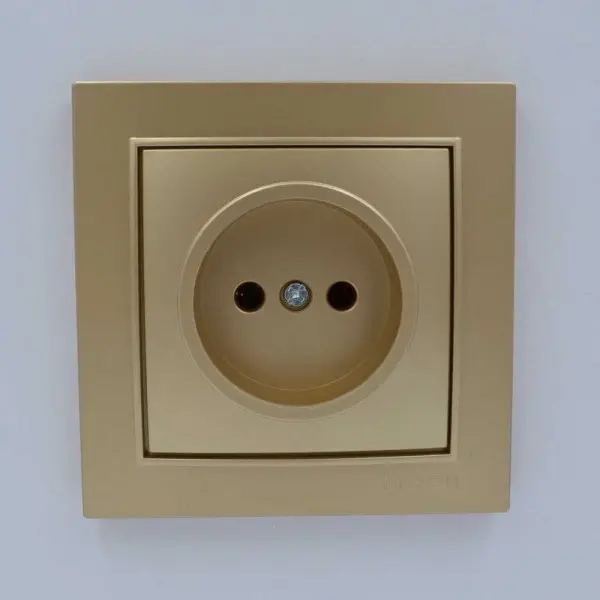 Розетка Nilson Thor золото 1-я без заземления ( 27151015 ) - фото №1