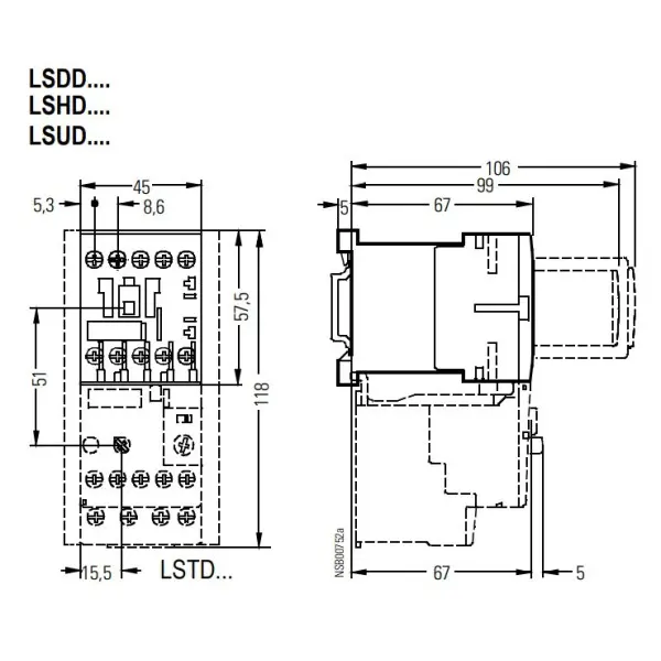 Контактор Schrack LSDD1213 230В AC 1НО 5,5 кВт 12А 3P розмір 00 - фото №1