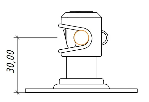 Тримач на підставці Leo Lightman Сlip StZn/Pa сірий (318061) - фото №2