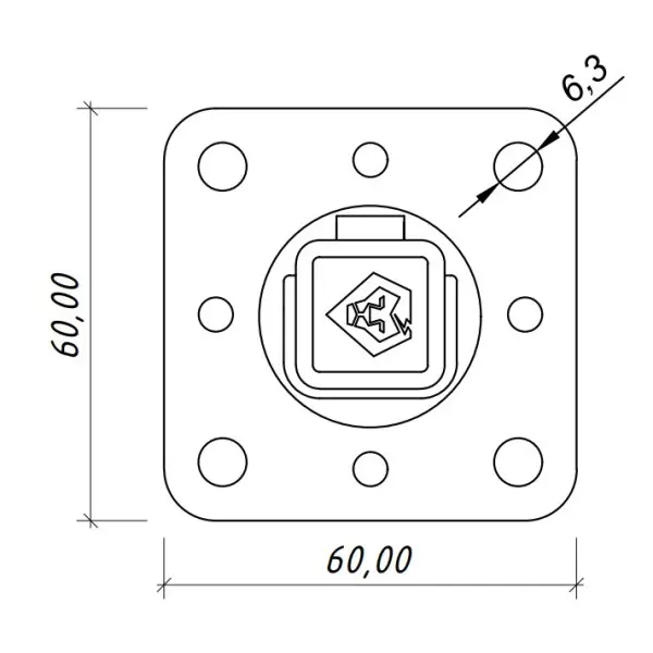 Тримач на підставці Leo Lightman Сlip StZn/Pa сірий (318061) - фото №3