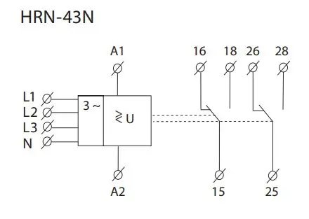 Реле контролю фаз HRN-43N/24V - фото №7