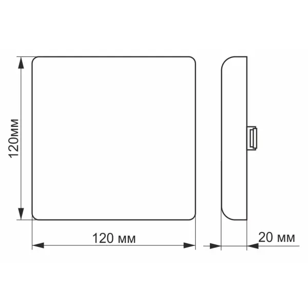 Безрамочный светильник Videx VL-DLFS-154 15Вт 4100K квадратный - фото №2