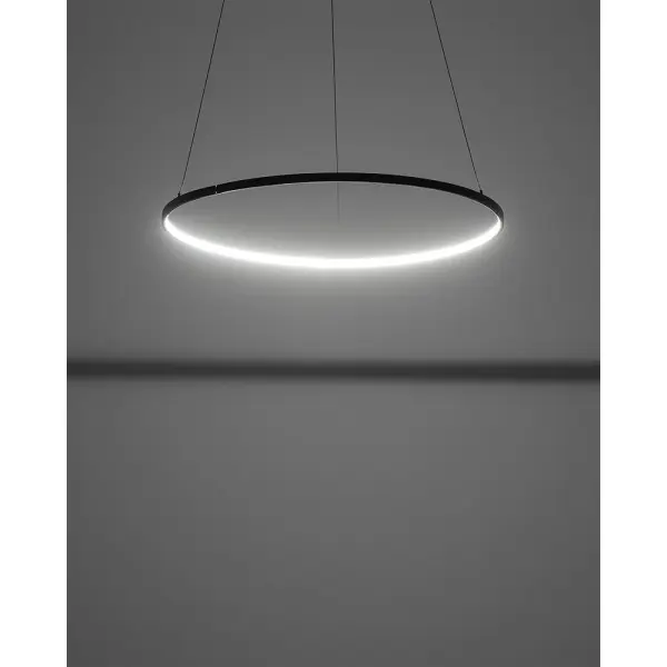 Люстра Nowodvorski 10812 Circolo LED M 1x21W 3000K 660Lm IP20 чорна - фото №1