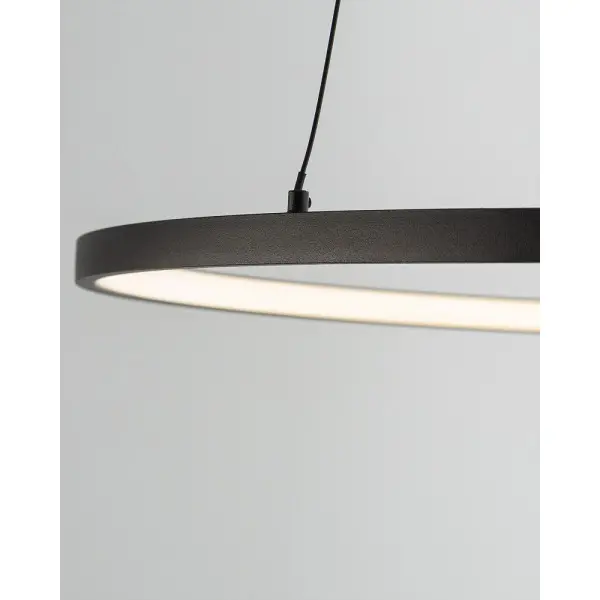 Люстра Nowodvorski 10812 Circolo LED M 1x21W 3000K 660Lm IP20 чорна - фото №3
