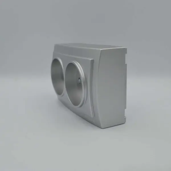 Розетка Nilson Themis срібло 2-на без заземлення ( 26131024 ) - фото №3