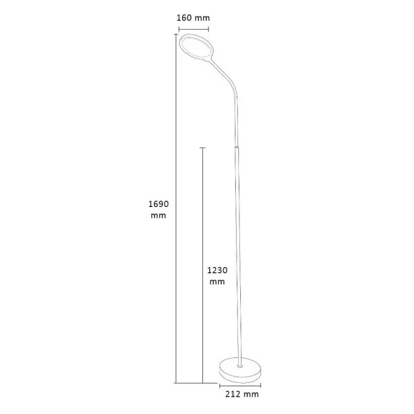 Торшер Zuma Line SM-609-WH LED 1x10W 3000K-6000K 500Lm IP20 белый (5905316642973) - фото №1