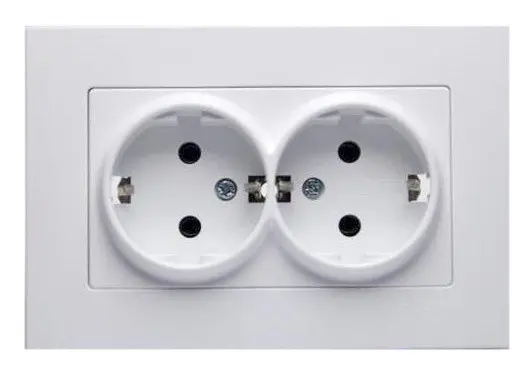 Розетка с з/к двойная Gunsan Eqona