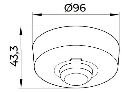 Мікрохвильовий датчик руху E.Next e.sensor.mw.700.white 360° IP20 білий (s061021) - фото №1