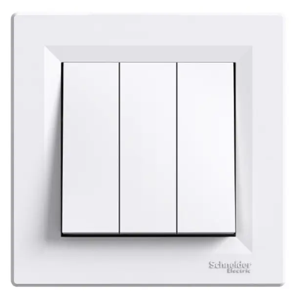 Трехклавишный выключатель Schneider Electric Asfora EPH2100121 (белый)