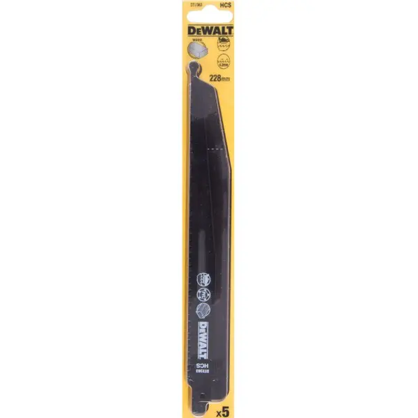 Пильное полотно по дереву и пластику DeWALT DT2363 (5шт) - фото №1