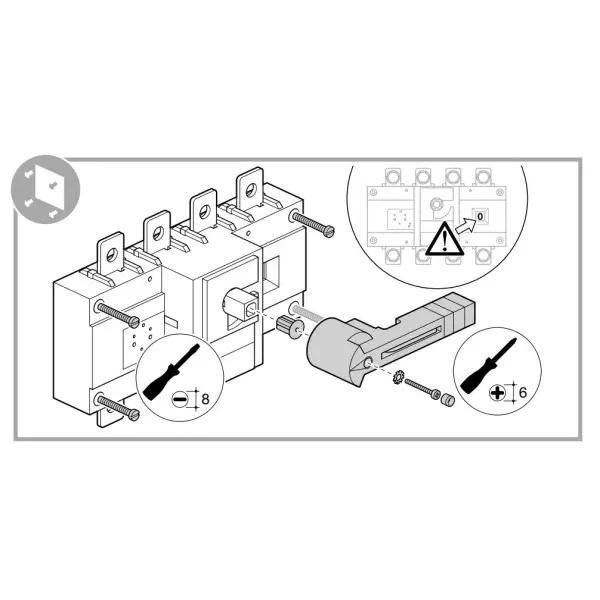 Рубильник Hager HA358 3P 630А - фото №2