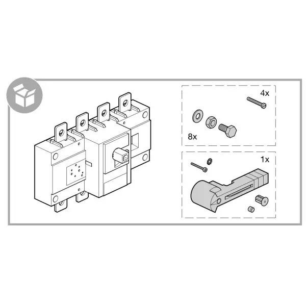 Рубильник Hager HA358 3P 630А - фото №3