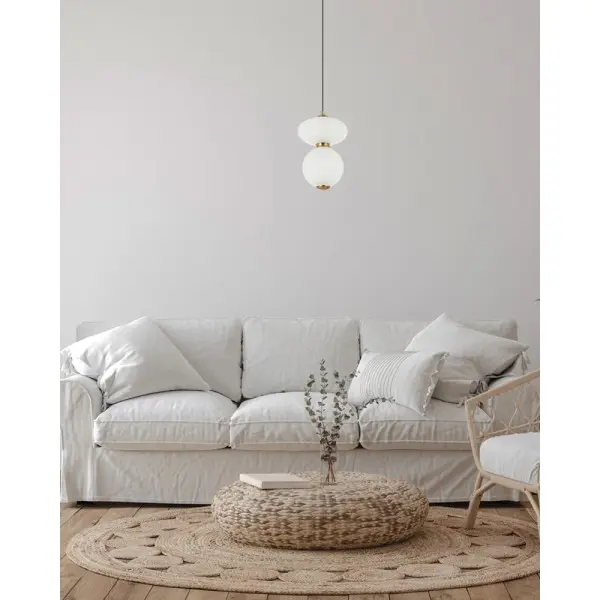 Подвесной светильник, люстра Italux PND-8545-2-AB-WH Nico LED 2x8W 3000K 825Lm IP20 белый - фото №1 Подвесной светильник, люстра Italux PND-8545-2-AB-WH Nico LED 2x8W 3000K 825Lm IP20 белый - фото №1