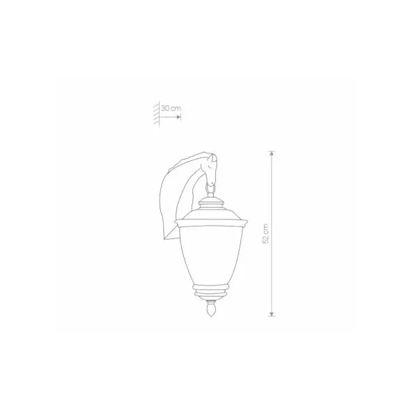 Светильник уличный Nowodvorski 34900 Horse E27 1x60W IP44 - фото №3 Светильник уличный Nowodvorski 34900 Horse E27 1x60W IP44 - фото №3