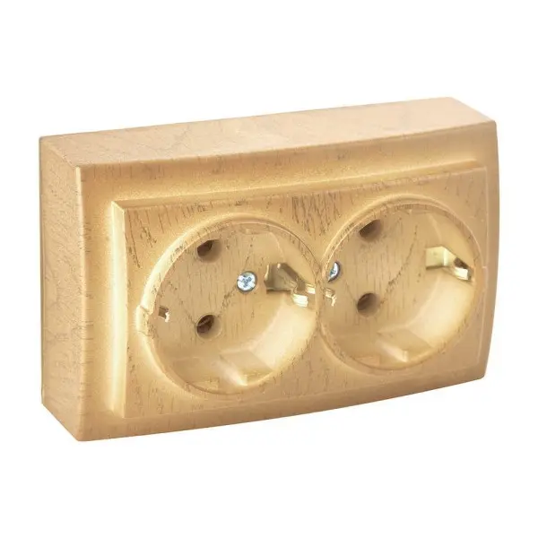 Розетка Nilson Themis клен 2-на з заземленням ( 26281025 )