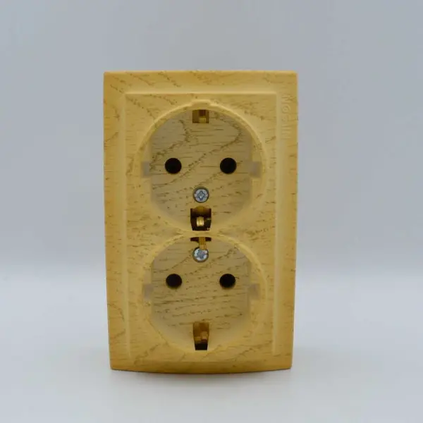 Розетка Nilson Themis клен 2-на з заземленням ( 26281025 ) - фото №2