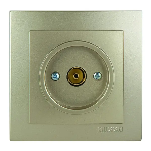 Розетка Nilson Touran золото TV (24151029)