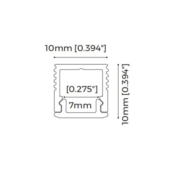 LED-профиль накладной, 2.5 метра (LS1010) - фото №1 LED-профиль накладной, 2.5 метра (LS1010) - фото №1