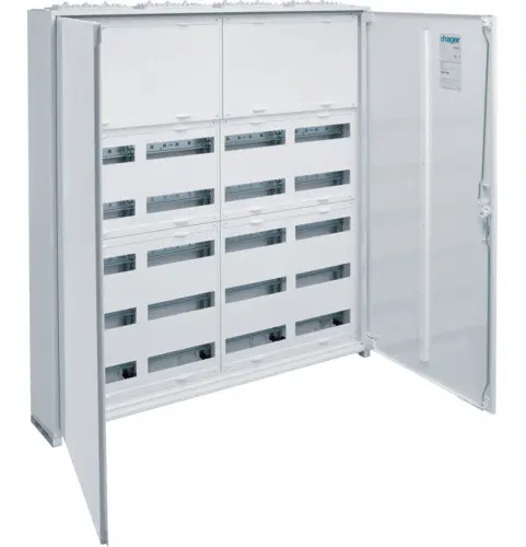 Щит Hager FWB74N Univers IP44/II 1100x1050x161мм 240 М із блоком для клем